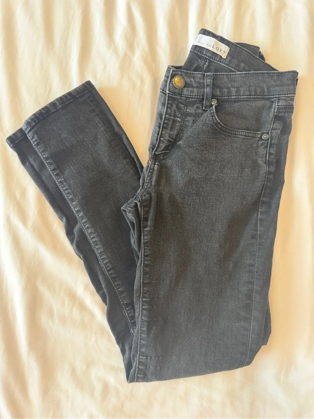 Loft Skinny Stretch Black Jean Size 25/0